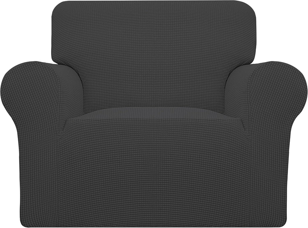 Easy-Going Stretch Oversized Chair Slipcover with Arm Washable Dark Gray