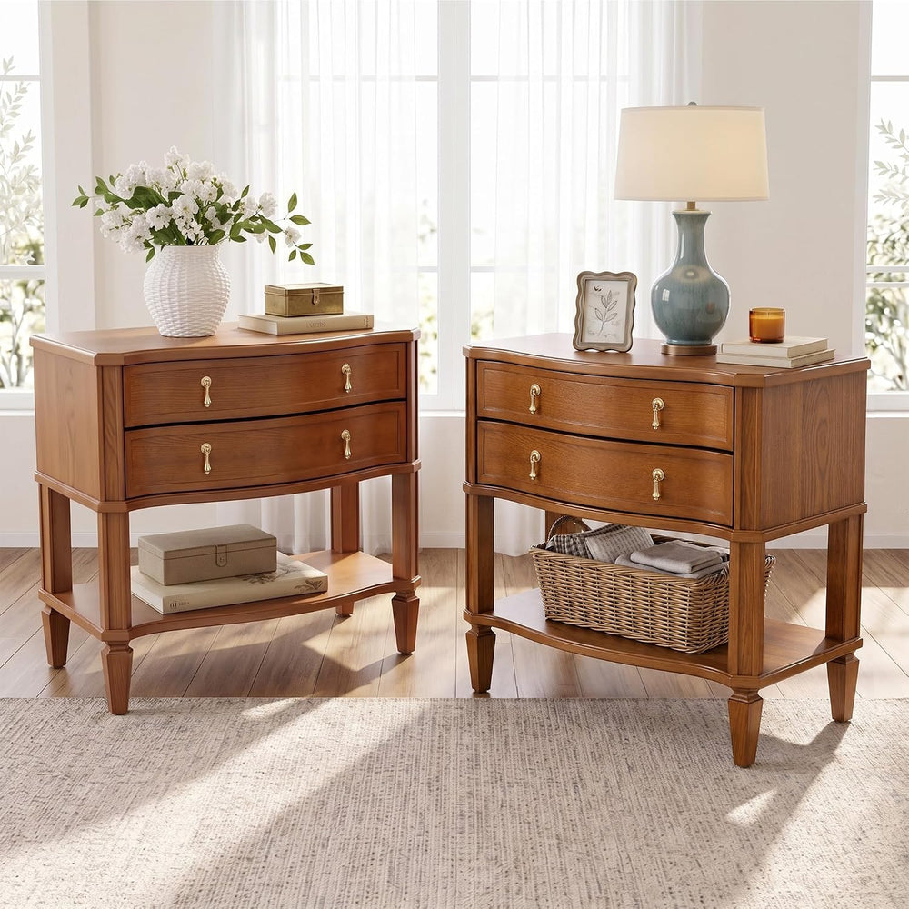 27.5" Wide Extra Large with Nightstand Set of 2 Charging Station & O...