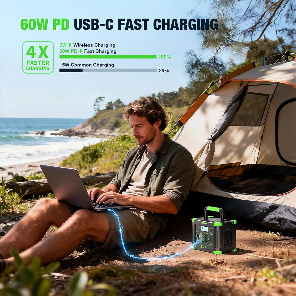 Portable Power Station 330W, 288.6Wh Solar Generator for Outdoor Home