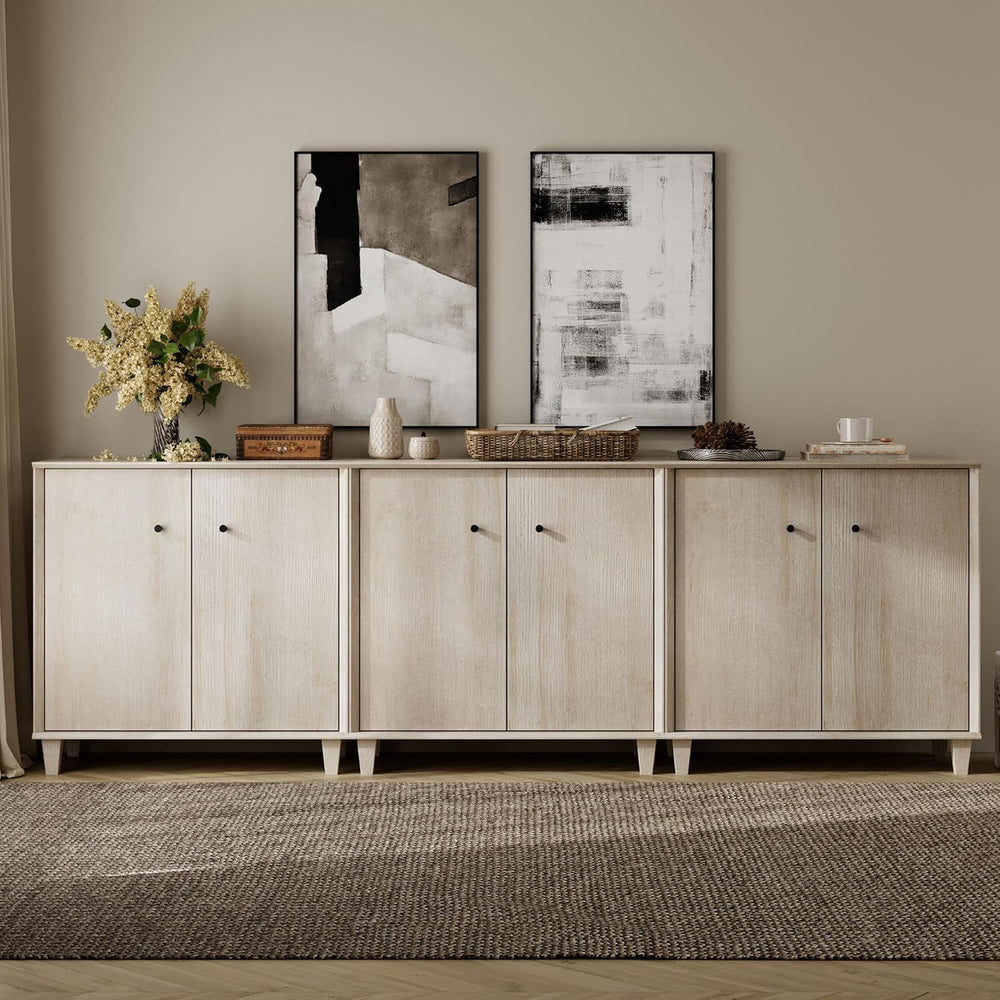 FENSULN Sideboards Buffet Cabinet Wide Credenza Buffet Table with Adjustable ...