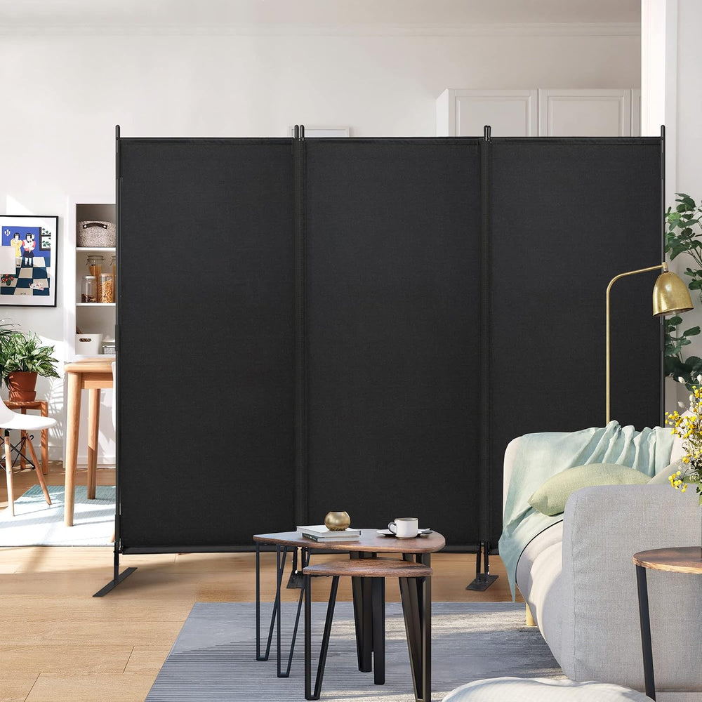 JAXPETY Room Divider Panel 6Ft Privacy Screen Wall Dividers, Black