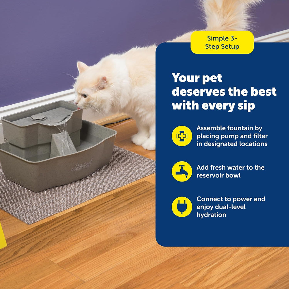 PetSafe Drinkwell Multi-Tier Pet Fountain, Cats & Dogs, Large