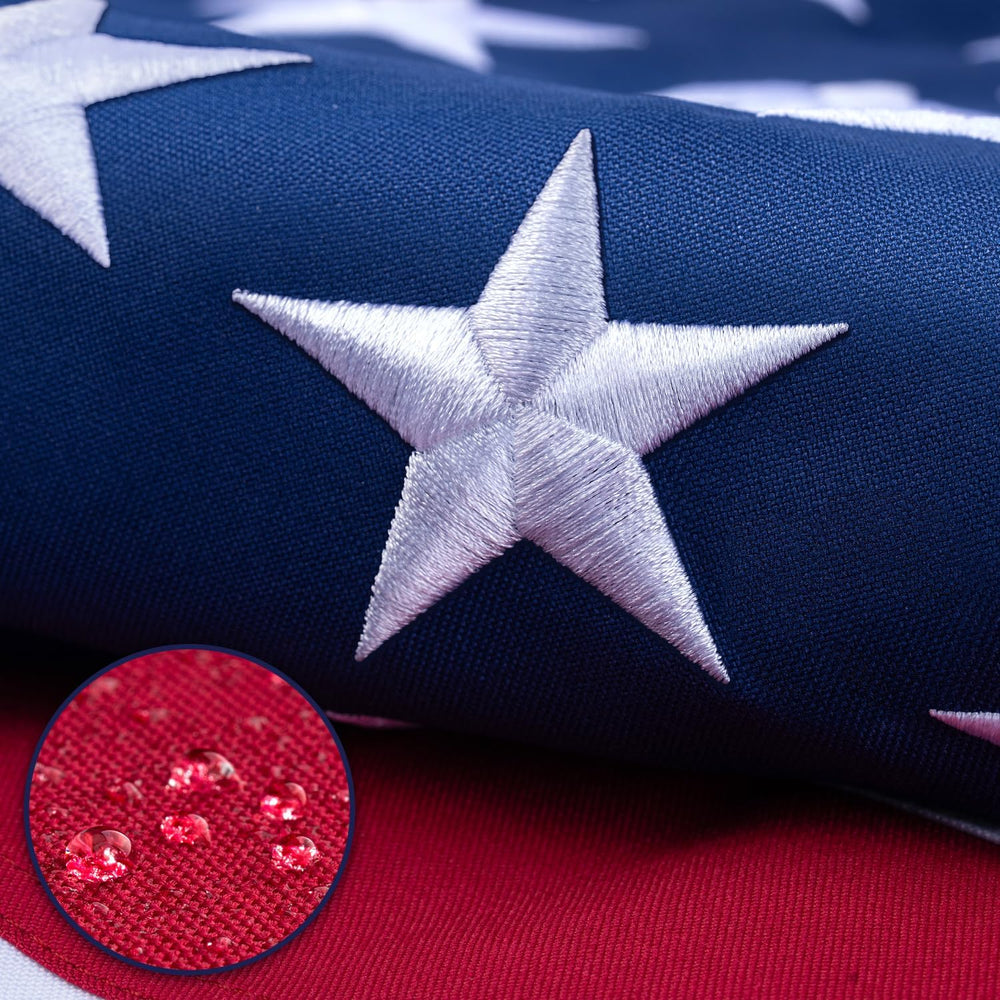 American Flag 4x6 ft for Outside, TearProof Series Spun Polyester US Flags Ul...