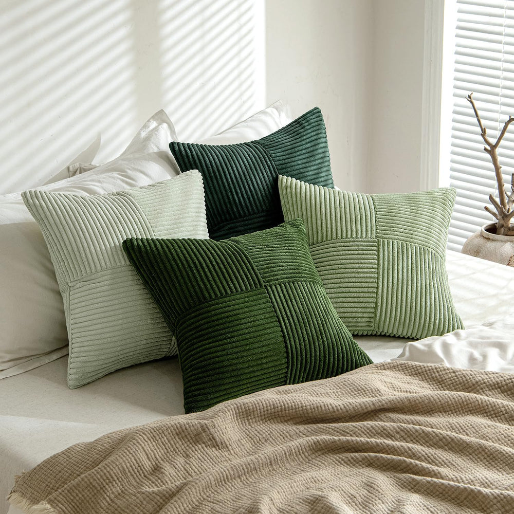 MIULEE Spring Green Decorative Throw Pillow Covers 20x20 Inch Set of 4 Boho F...
