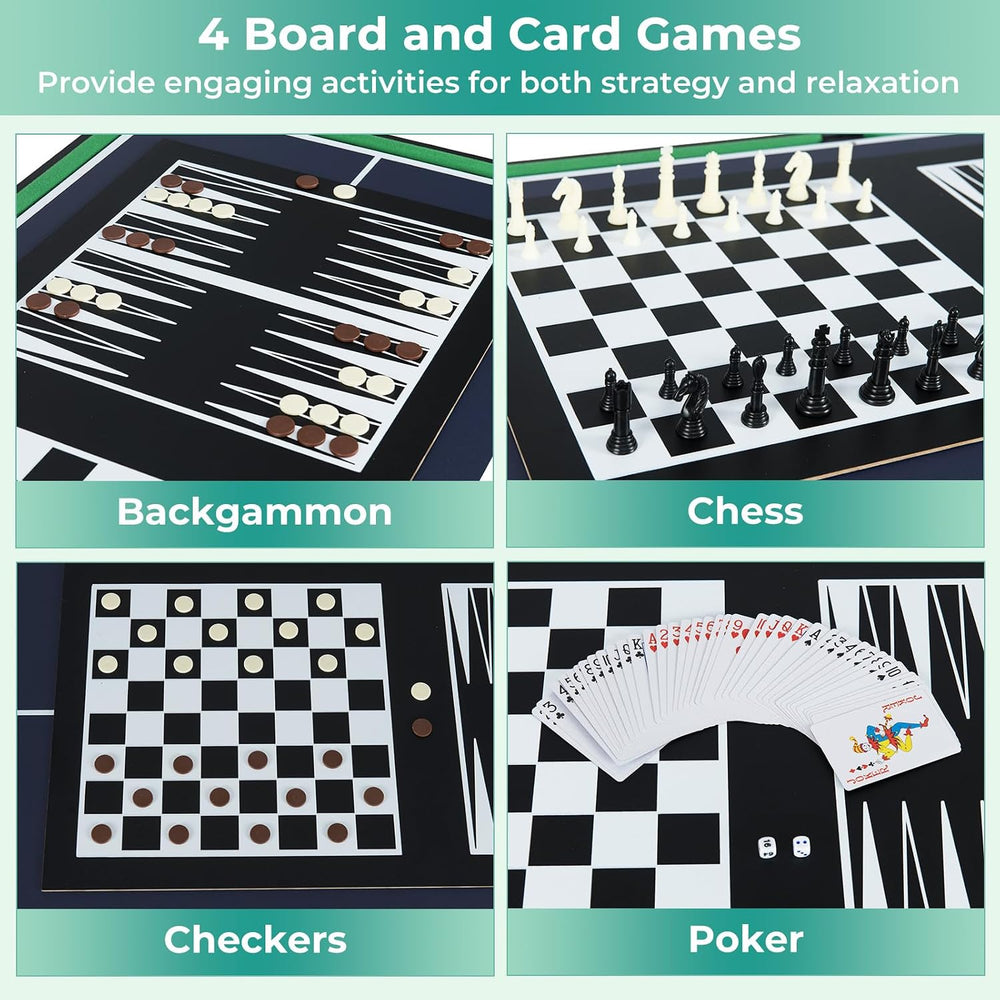 Goplus 10-in-1 Combination Multi Game Table Set, Adult Size Combo Game Table ...