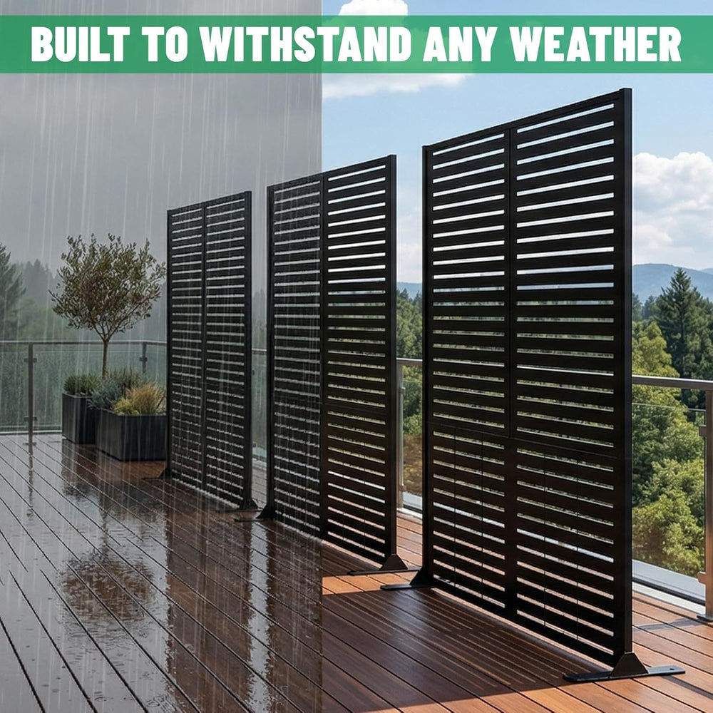 SnugNiture “Metal Privacy Screen”, 72" H × 47" W Weather Resistant ...