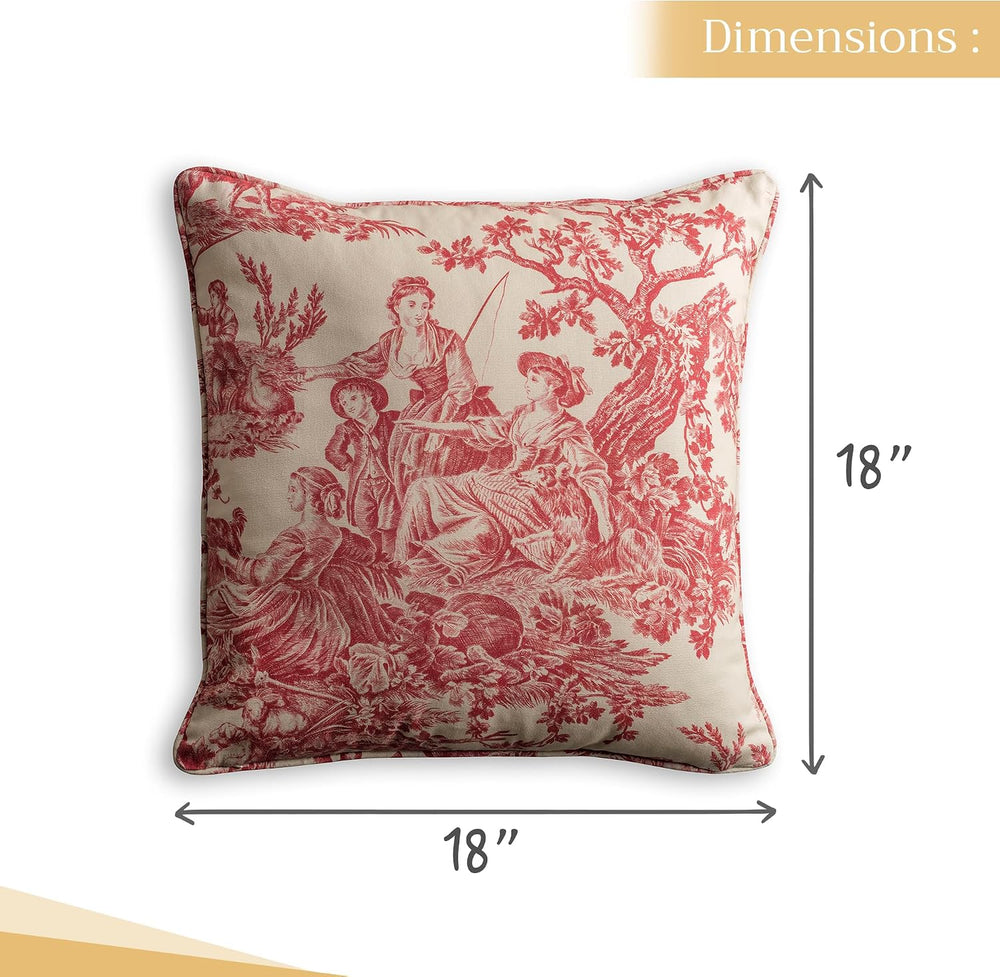 Maison d' Hermine Throw Pillow Covers 100% Cotton (18" x 18" - ...