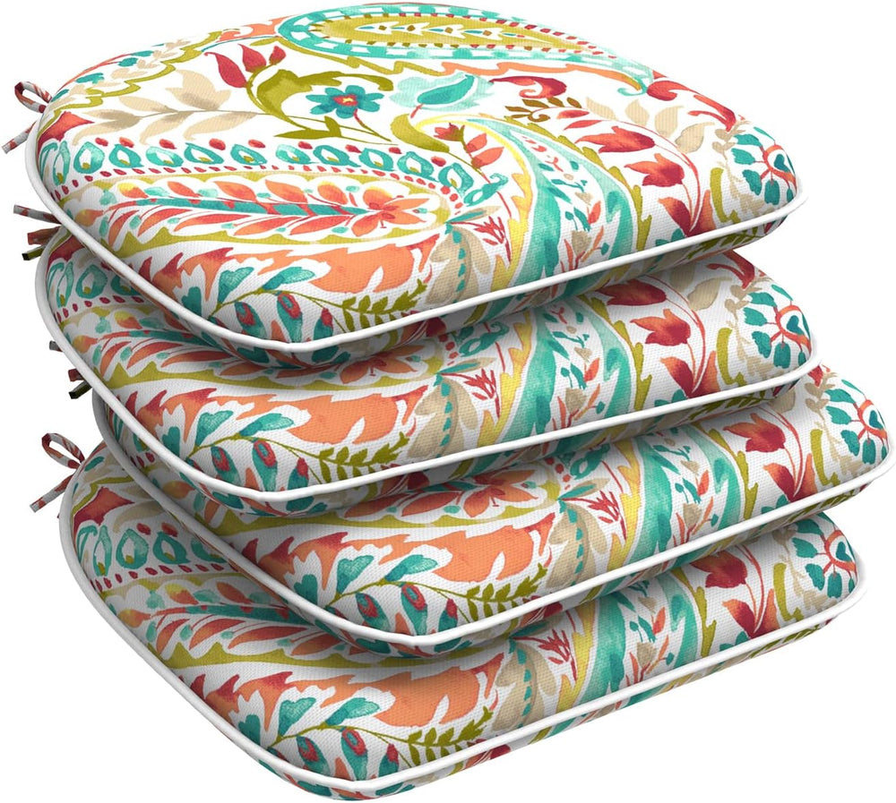 DYTXIII Set of 4 Outdoor Chair Cushions with Ties,Water Repellent Patio Chair...