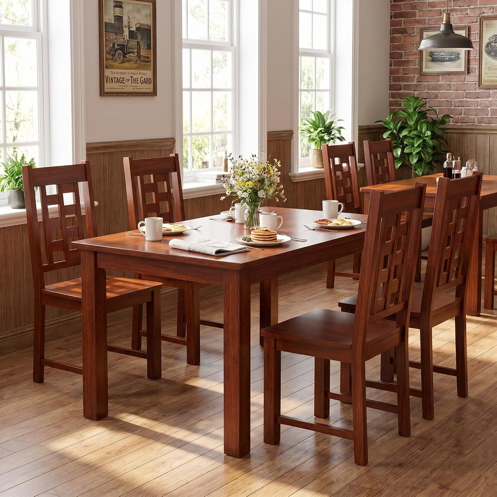 POWERSTONE Wood Dining Chairs Set of 4, Heavy-Duty Kitchen Chair