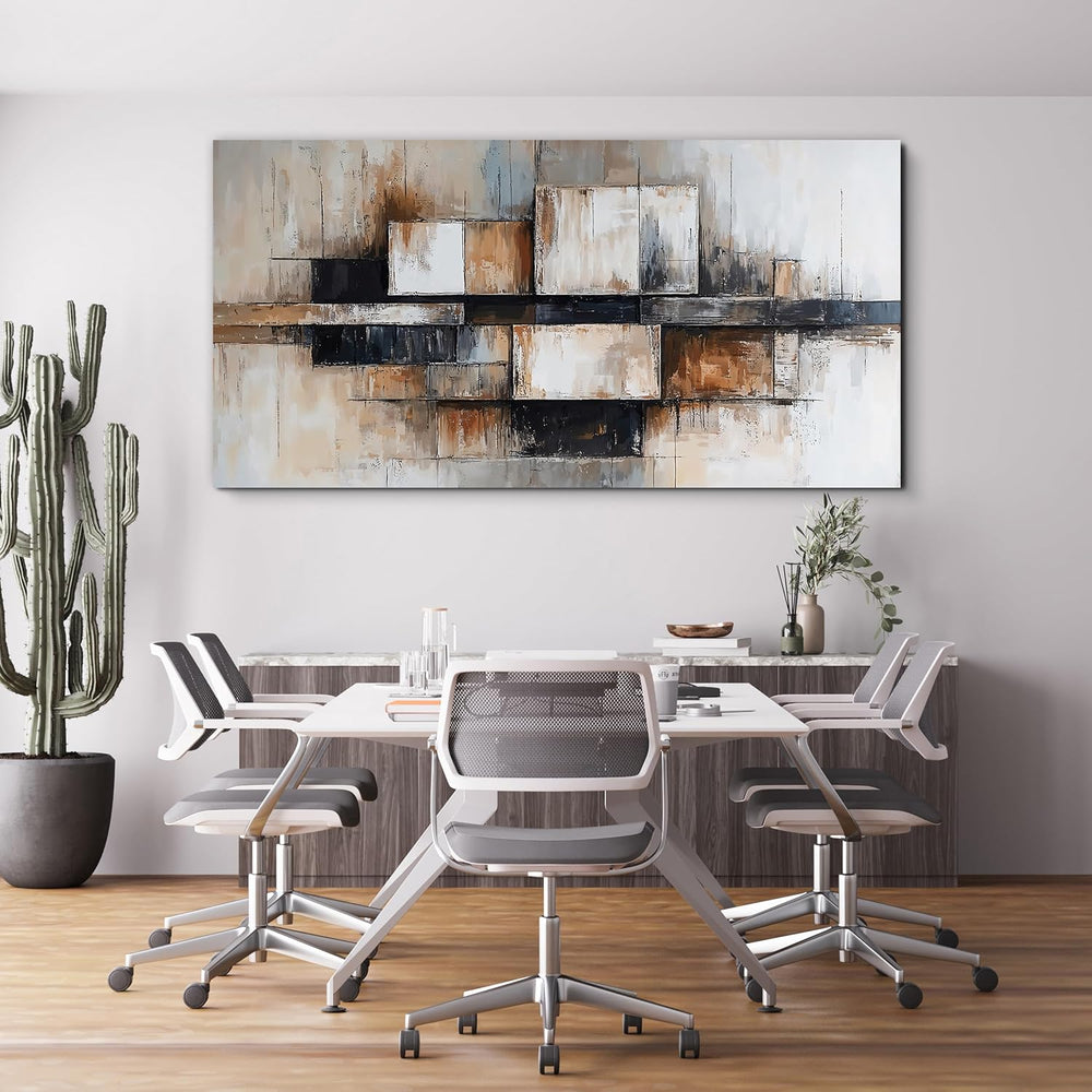 Abstract Geometric Canvas Wall Art For Living Room Art Wall Decor Modern Abst...