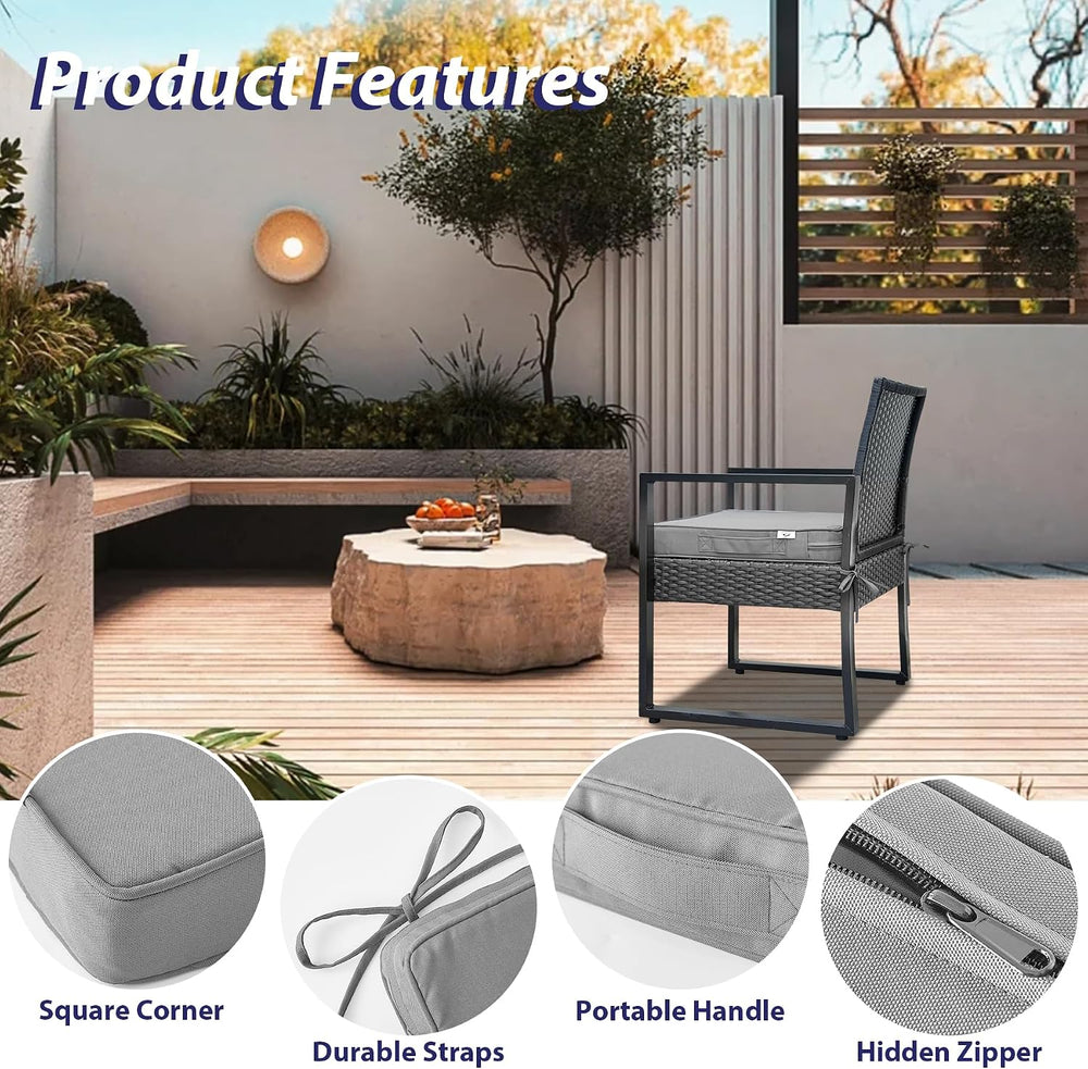 IPYNBAP Outdoor Chair Cushions Set of 4 -Waterproof Outdoor Seat Cushions for...