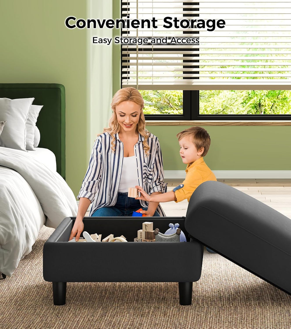 Welzona Loveseat Sofa, Teddy Love seat Couches 83", with 2 Storage Ottomans