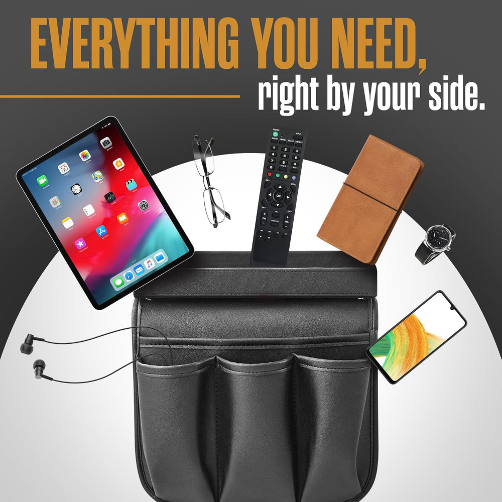 Armchair Caddy, Recliner Accessories, Armrest Organizer, Black
