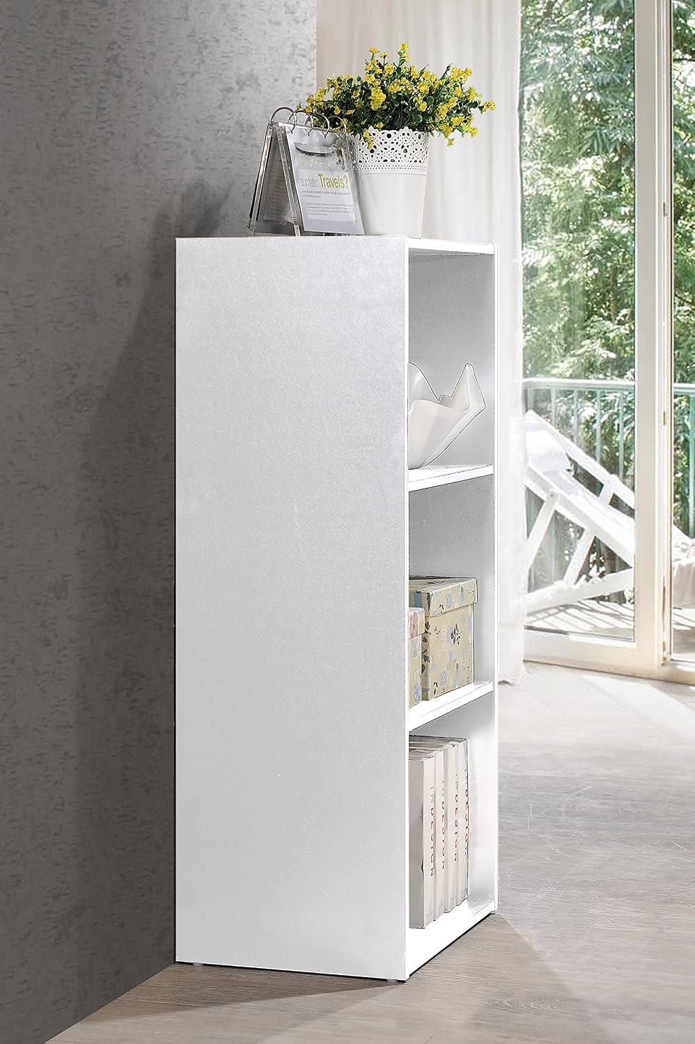 hodedah import bookcase showing dimensions