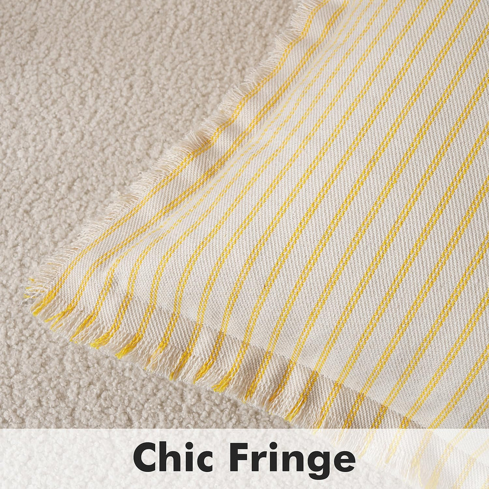 MIULEE Yellow Striped Decorative Throw Pillow Covers, 18x18