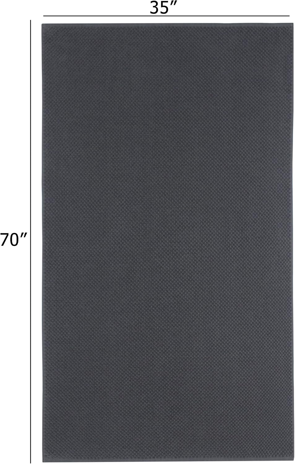 COTTON CRAFT Euro Spa Waffle Weave Bath Sheets - Set of 2 Grey Towel Sheets