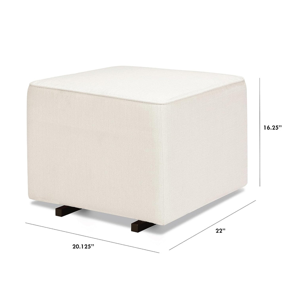 Davinci Universal Gliding Ottoman in Performance Cream Linen, Greenguard Gold...