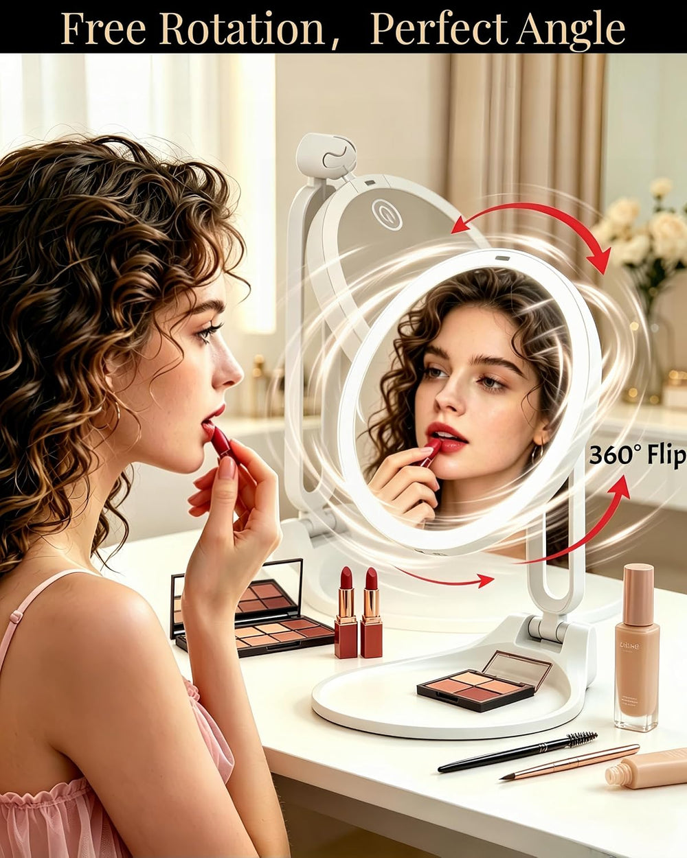 Travel Mirror with Light Makeup 1X/20X Magnifying Lighted Mirrors