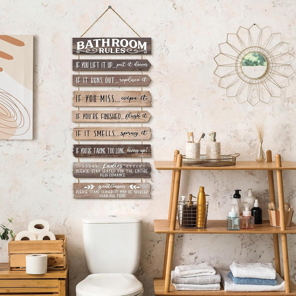 Bathroom Wall Decor Funny Bathroom Signs Bathroom Rules Pictures Wall Art Dec...