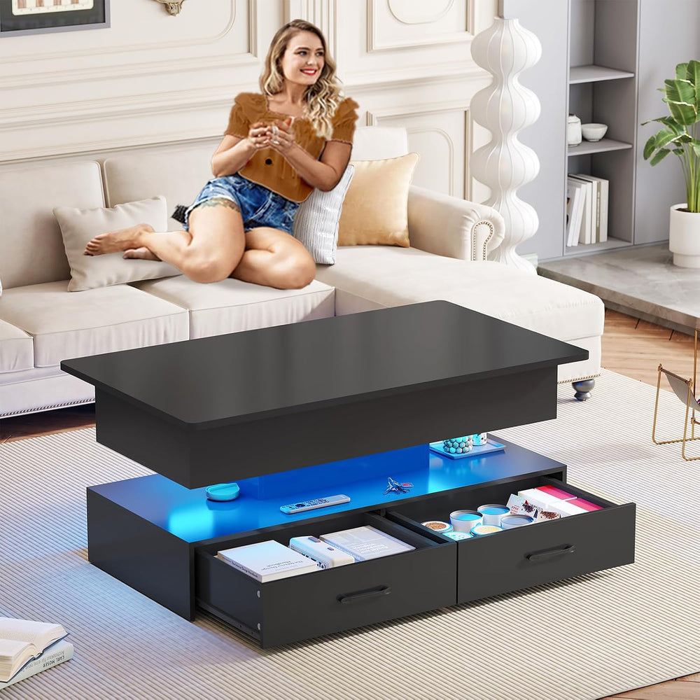 SEDETA 40" Lift Top Coffee Table with 2 Drawers Storage for Living Room