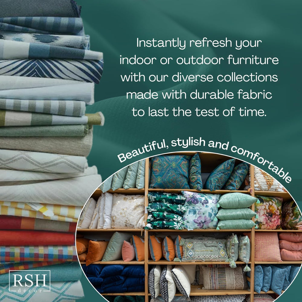 RSH DÉCOR Indoor Outdoor 2" Foam Bench Cushion with Ties | 41" x 20...