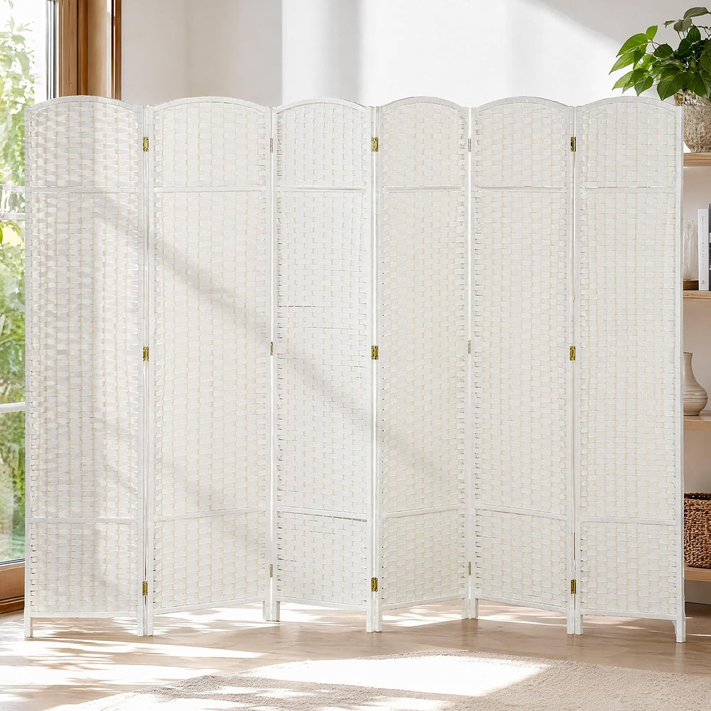 HOMCOM Room Divider Folding Privacy Screen 5.6' Tall Home Office White