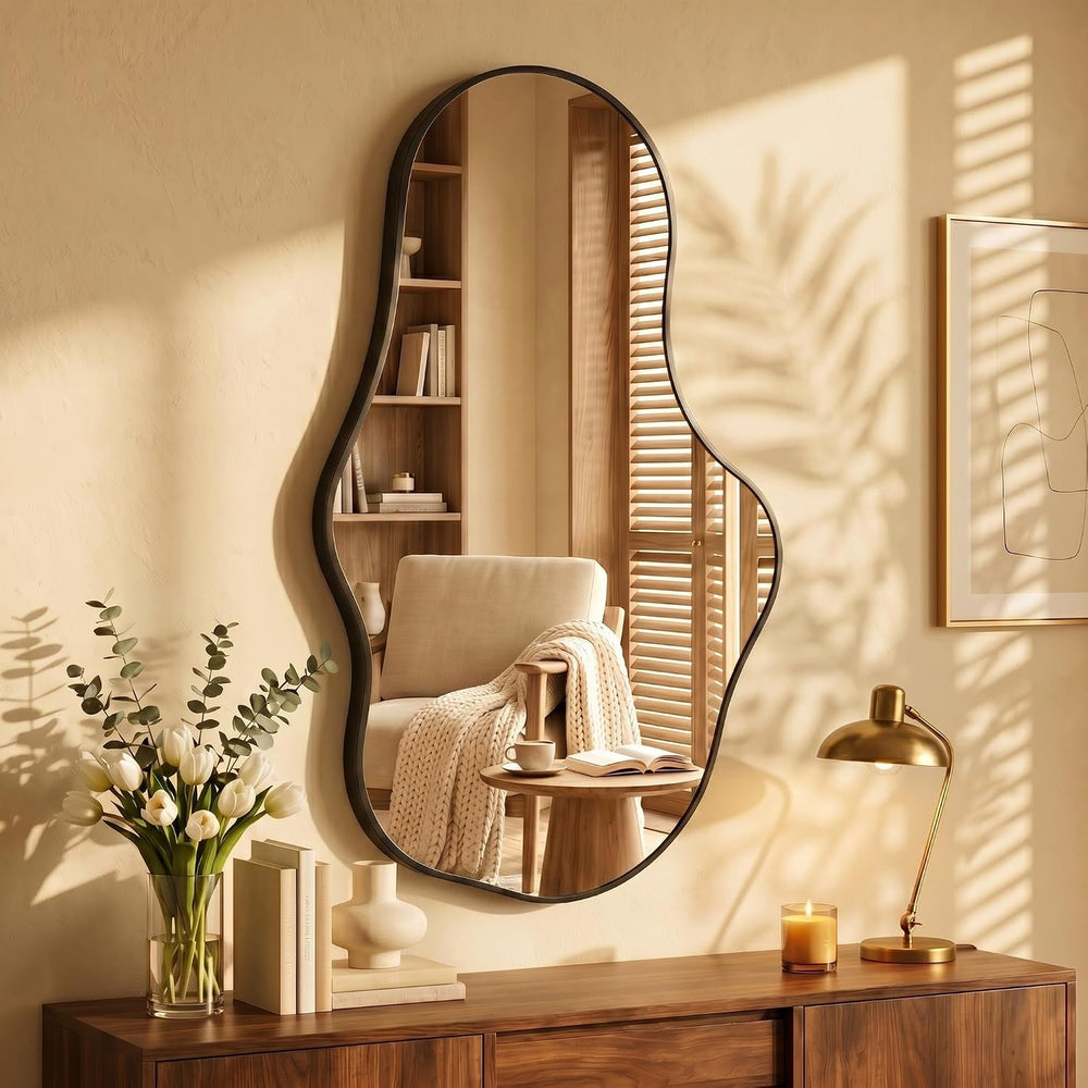 Bathroom Mirror for Over Sink-Black Room Decor Wall Mirror 22"x 36"