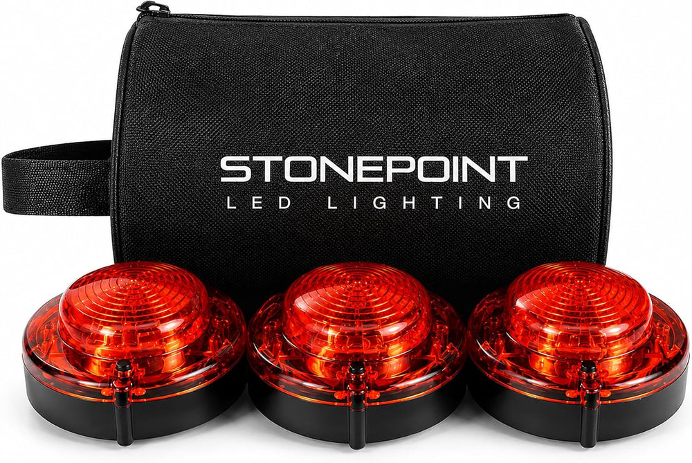 LED Emergency Road Flare Kit Set of 3