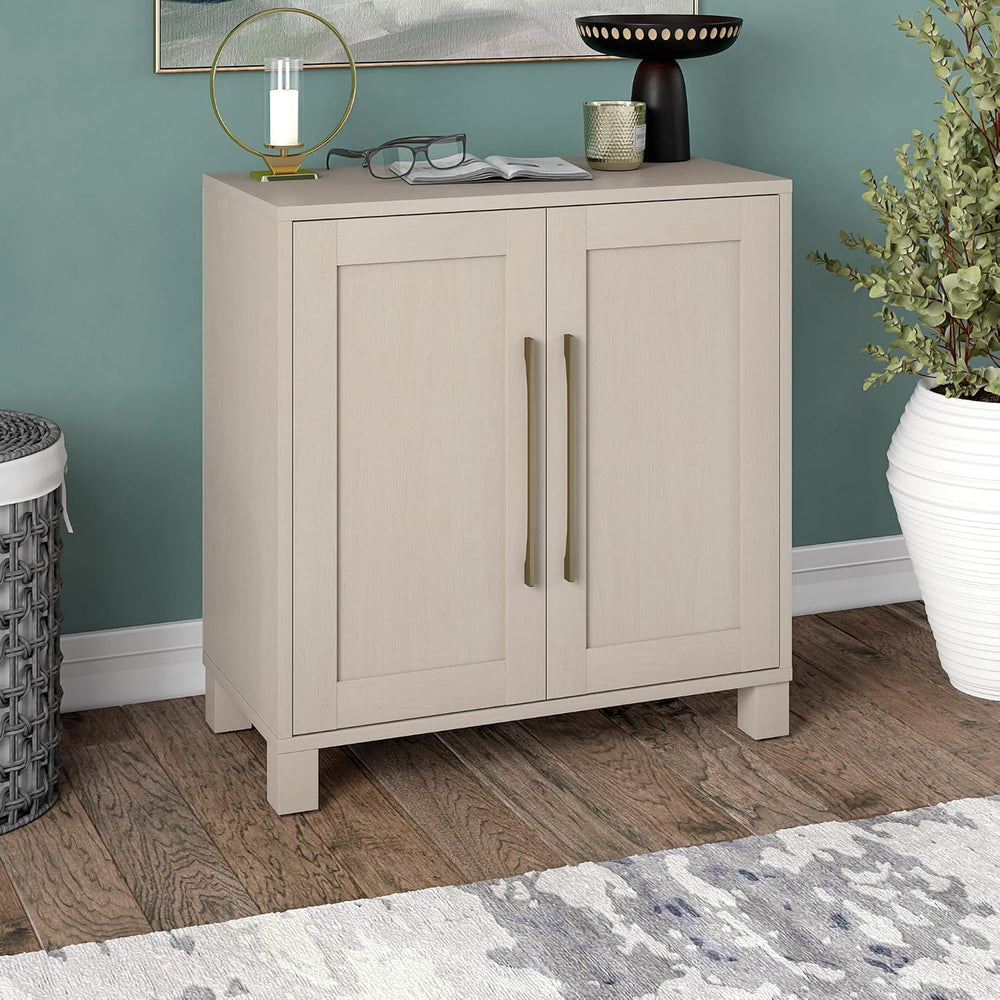 Henn&Hart 28" Accent Cabinet, Sideboard Buffet, Beech White