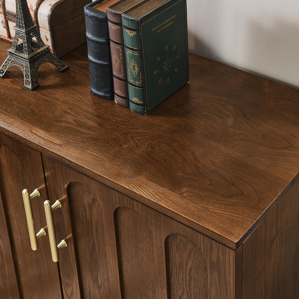 LKTART Small Sideboard Buffet,Mid Century Modern Storage Cabinet with Doors