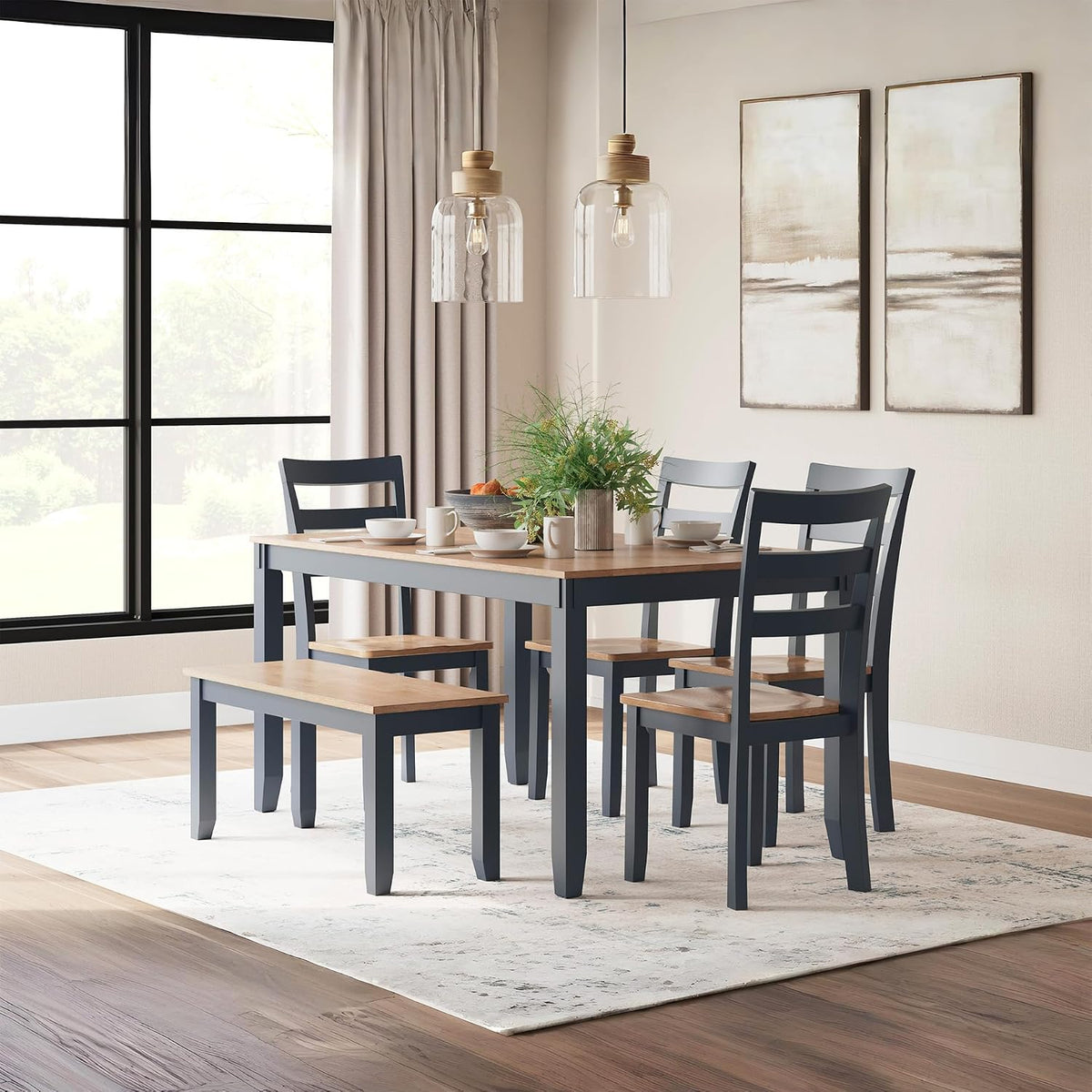 Signature Design by Ashley Gesthaven Ladder Back Dining Chairs, Set of 2