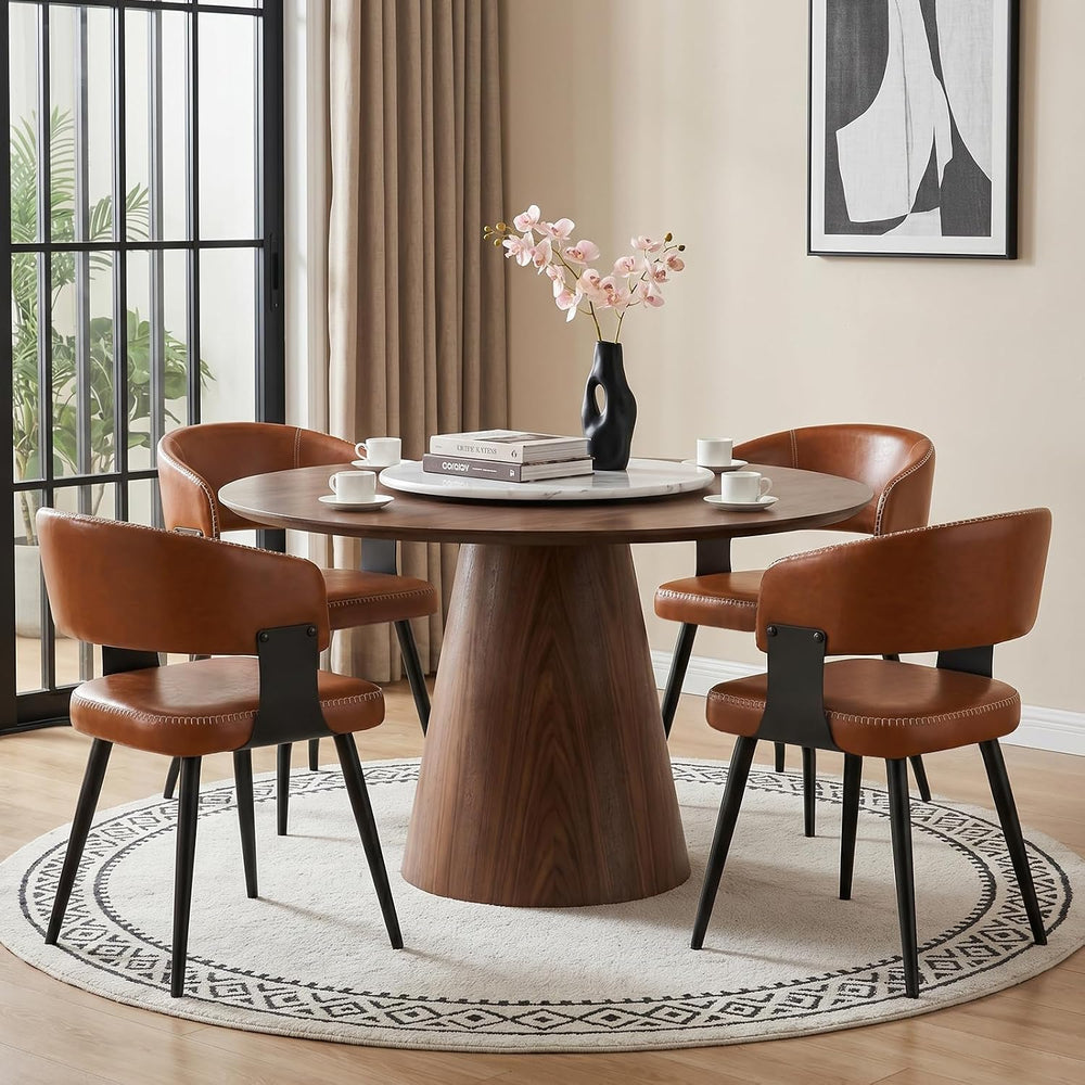Dining Chairs Set of 4, Modern Faux Leather Kitchen Chairs