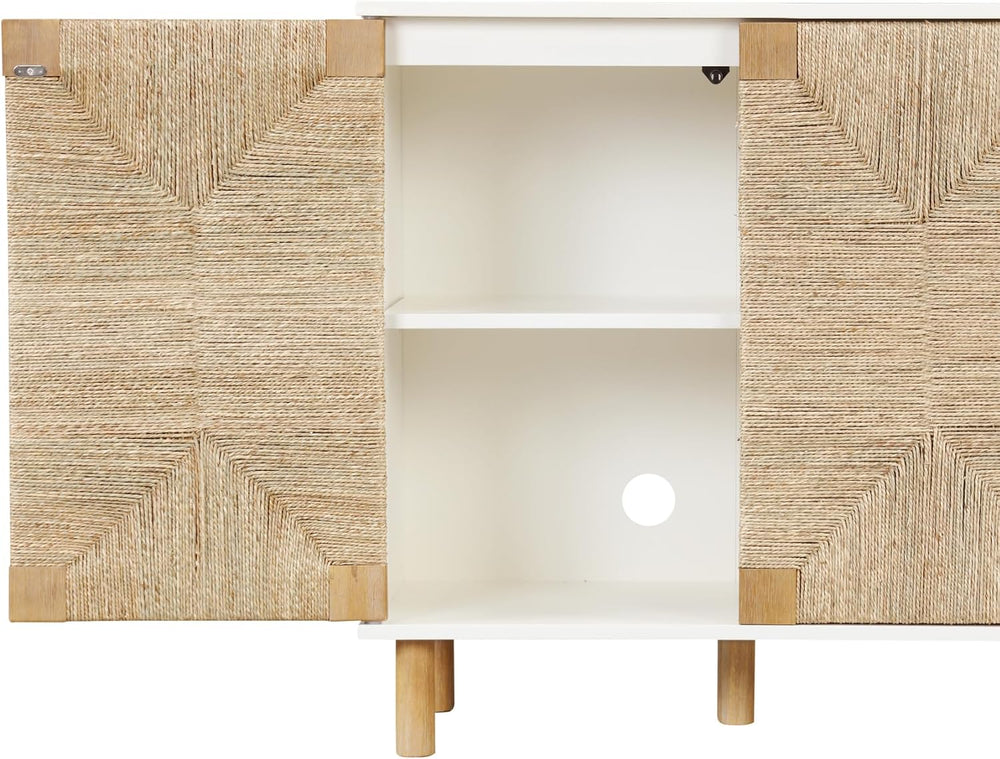 Nathan James Beacon Accent Buffet Sideboard Storage Cabinet with Adjustable I...