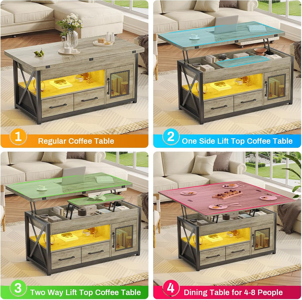 Itaar 40" Lift Top Coffee Table with Storage for Living Room, 4 in 1 Table