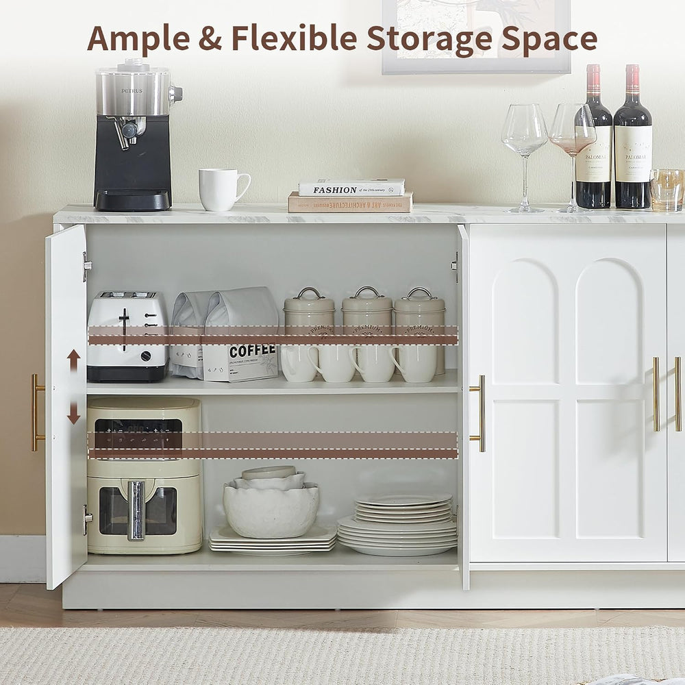 66.5" Sideboard Buffet Cabinet with Storage, Modern Credenza