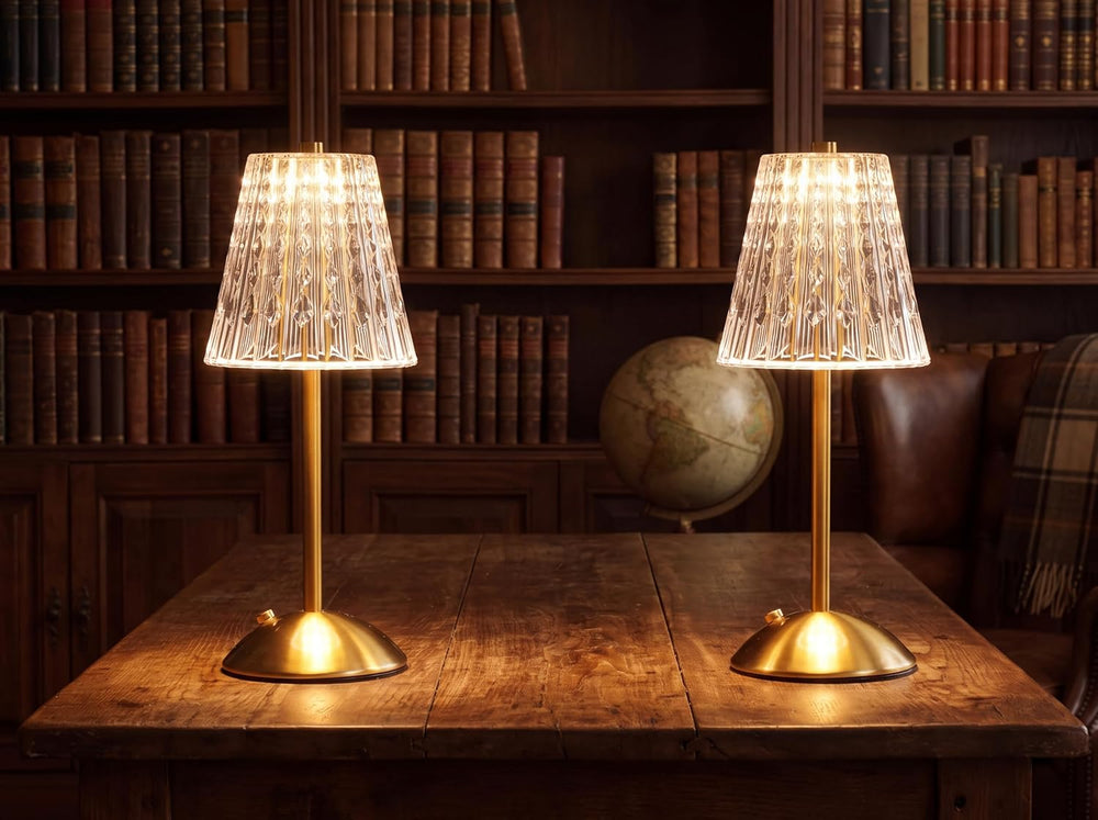 2 Pack Cordless Lamps Crystal Table Lamps,Rechargeable Touch Lamp