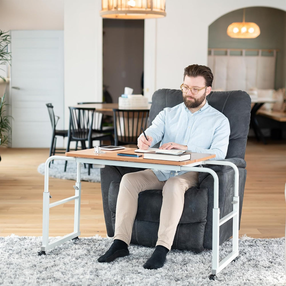 VIVO Tilting Mobile Over the Bed and Recliner Table