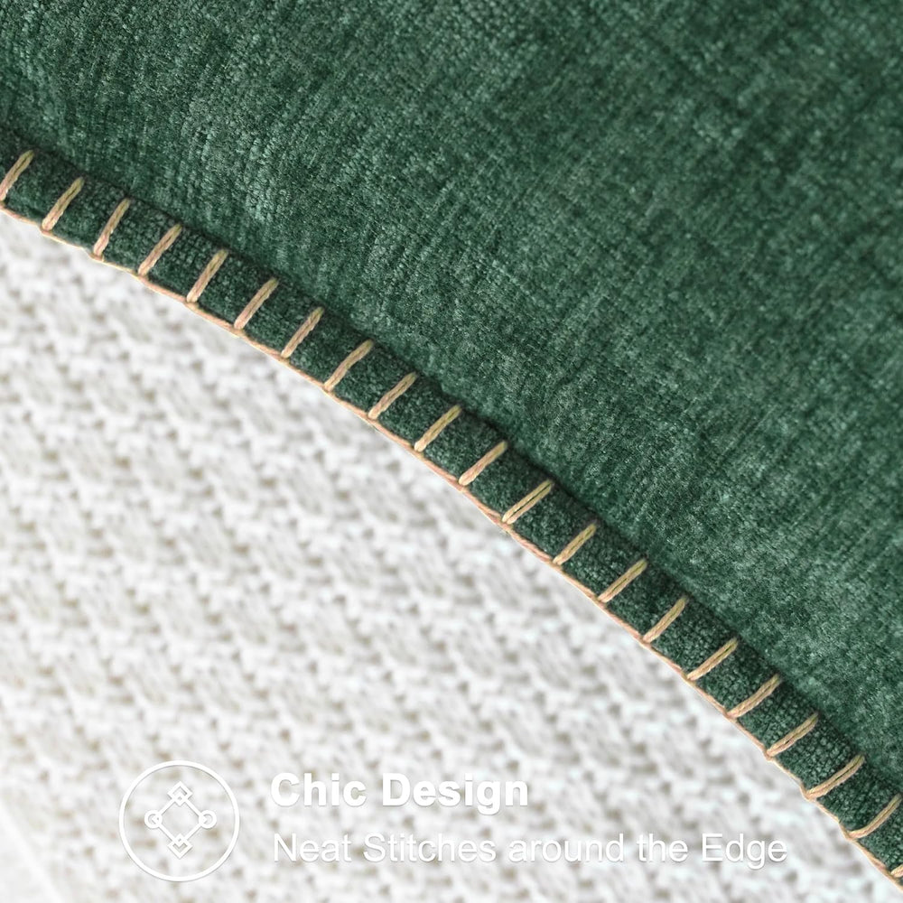 CaliTime Decorative Couch Throw Pillow Covers 24 X 24 Inches Dark Green