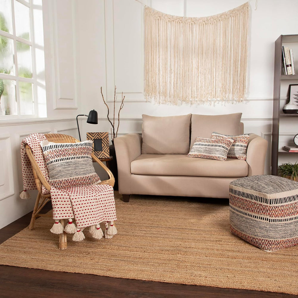 · REDEARTH · Boho Textured Handwoven Throw Pillow Cases - Motley Bohemia