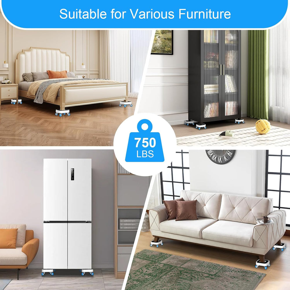 New Upgrade Furniture Sliders - Furniture Movers with Wheels & Groove