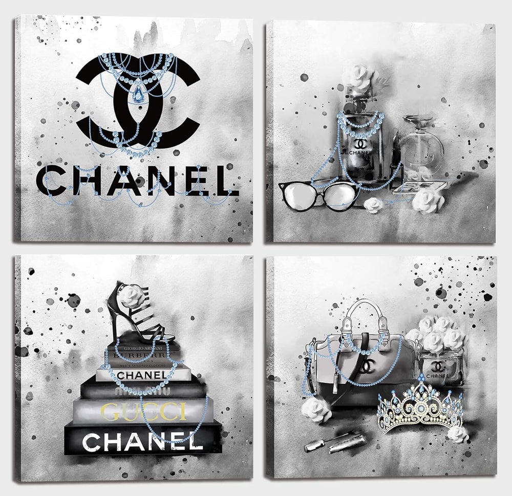 Meetdeceny Fashion Wall-Art For Bedroom Women - Black And White Bathroom Deco...