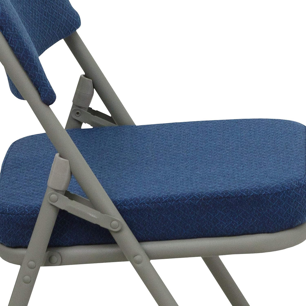 Flash Furniture Hercules Metal Folding Chair, Navy, 2-Pack