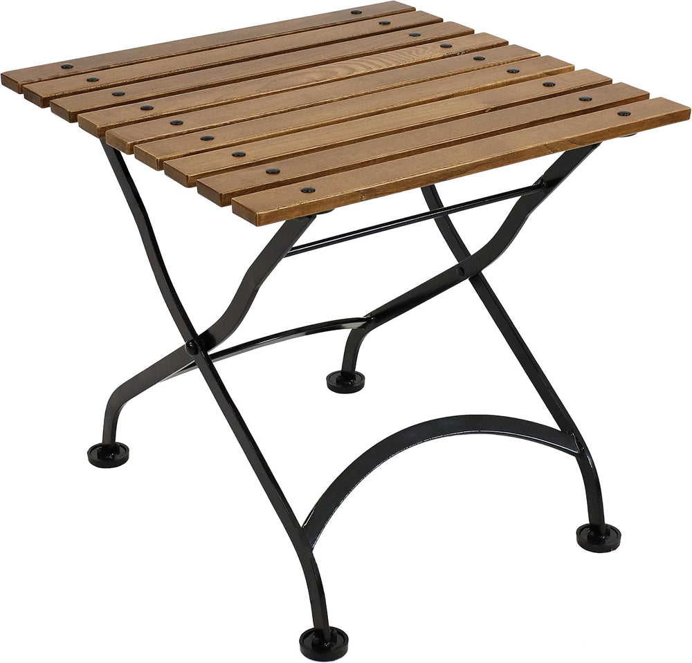 Sunnydaze 20 in. Square Wooden Folding Outdoor Adirondack End Table - Brown