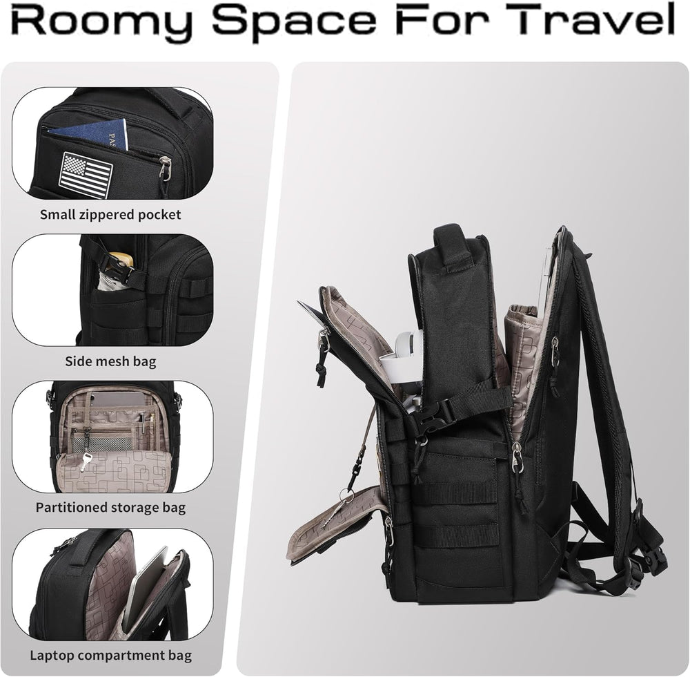 Wotony Military tactical backpack, backpack for men black small tactical assa...