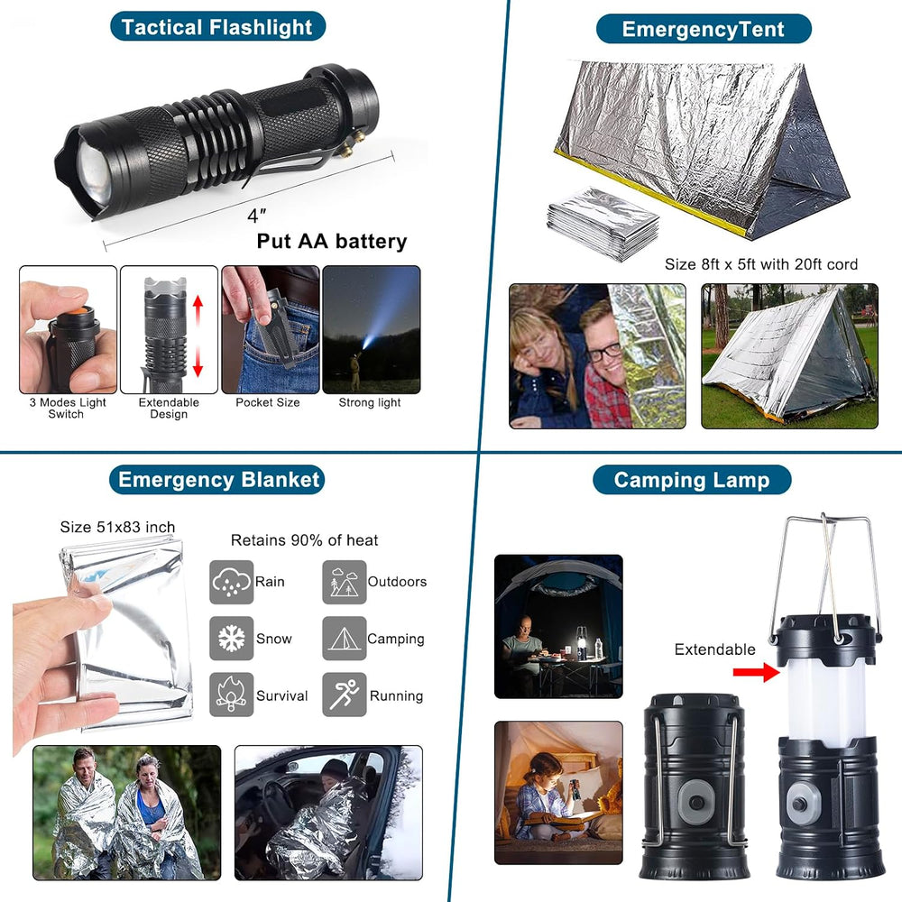 254 in 1 Survival Kit, First Aid Kit for Men