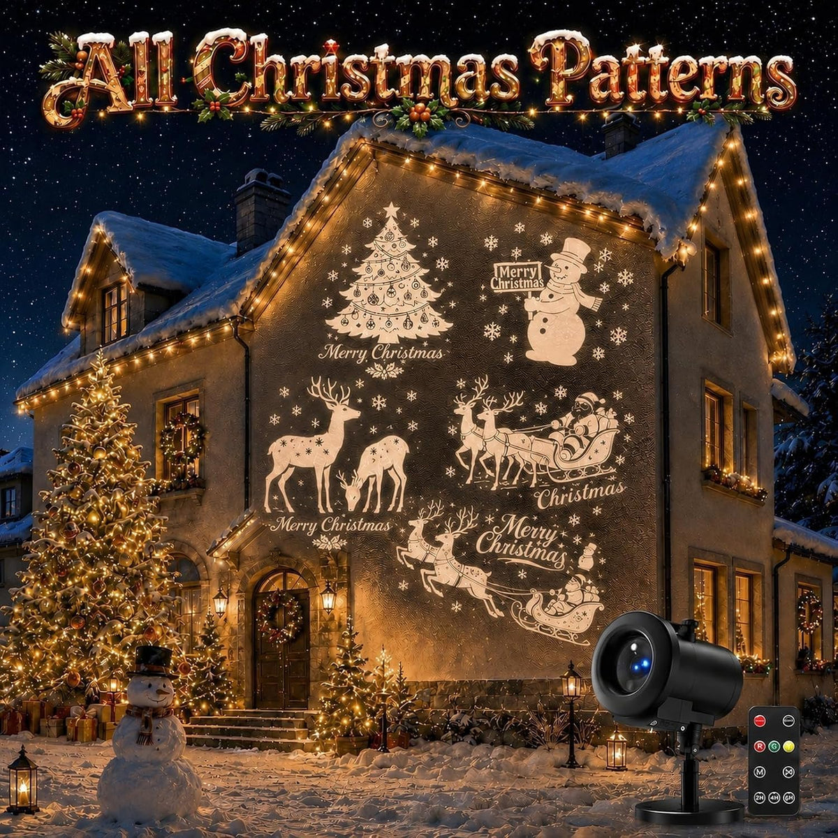 12 in 1 Halloween Projector Outdoor - 3D Dynamic Halloween Decorations,Clearer Skull/Spider/Pumpkin/Witch Cauldron HD Patterns,Holiday Lights for Window Garage Door Cover