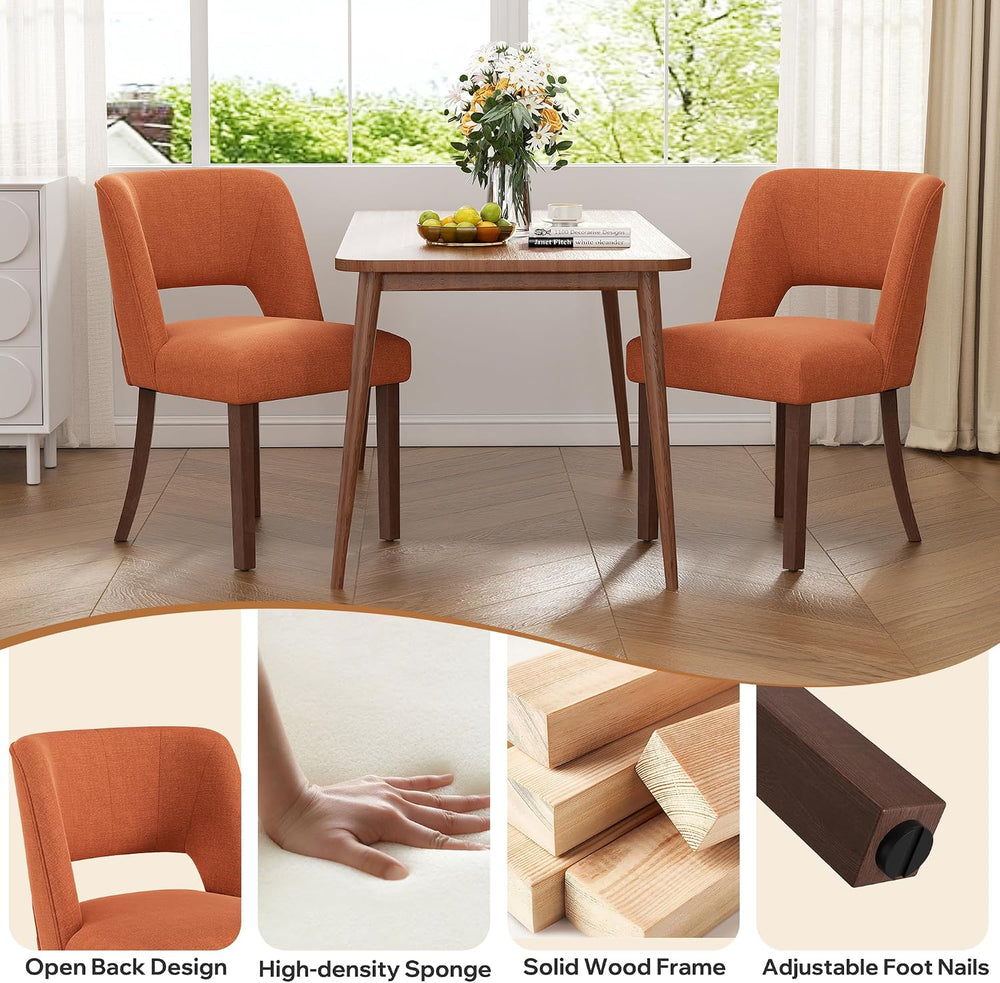 Dining Chairs Set of 1,Modern Dining Room Chairs with Thick Cushions,Linen Up...
