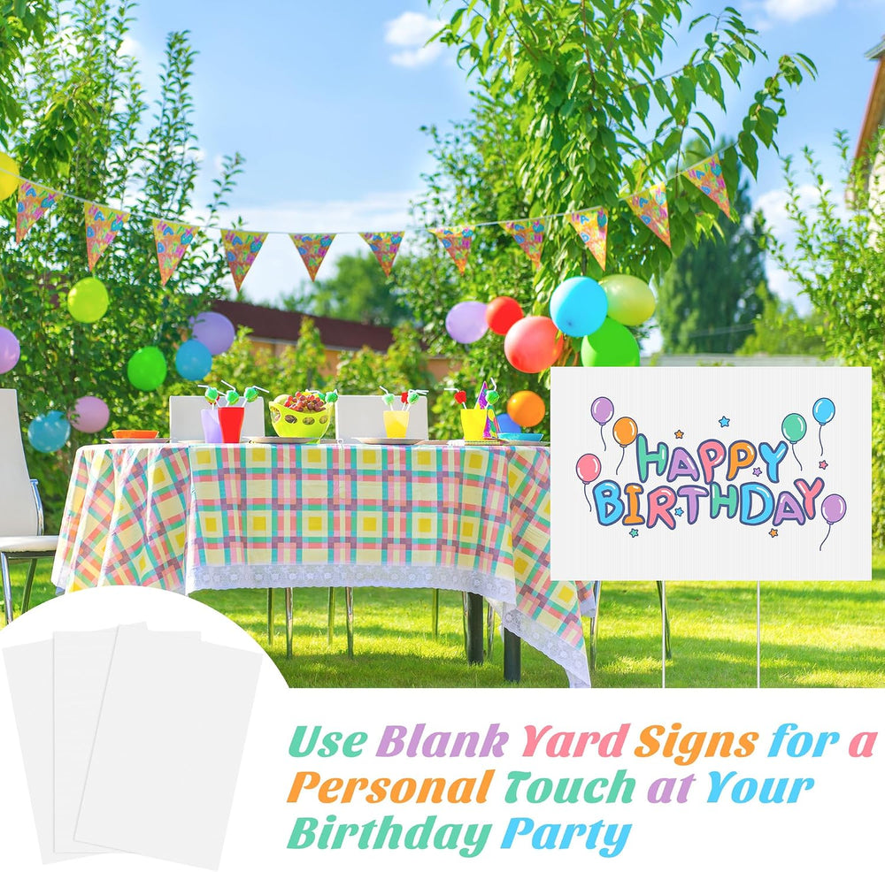 12 Pack 24 x 36 Inch Corrugated Plastic Boards Blank Yard Signs