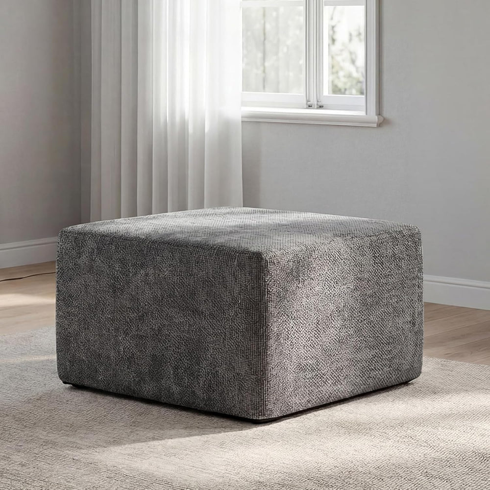 MONVANE 27.5" Square Ottoman, Modular Foot Rest, Grey