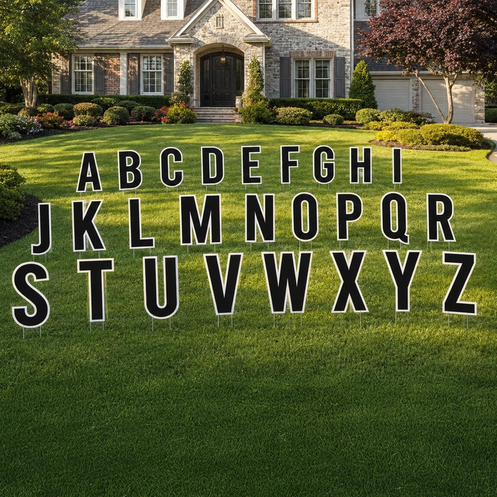VictoryStore Yard Letters: Cut-out Alphabet Yard Decoration, Bebas 18 inch Hi...